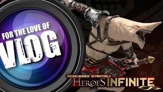 VLOG: 3D Printing Raging Heroes' Yakazar, Sharkman Champion | Heroes Infinite