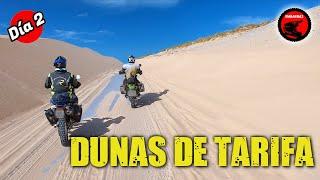 Viaje en moto a Dunas de Tarifa con motos trail offroad ligeras. 1000 Enlodada final