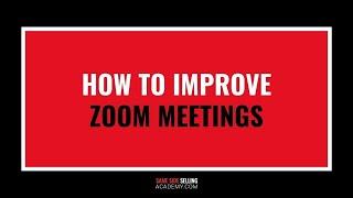 How to Improve Zoom Meetings with Adrian Salisbury