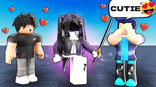 TROLLING as a RICH E-GIRL in Roblox Blade Ball..