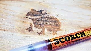 Woodburning with a Pen?!?!  Scorch Marker Demonstration & Review
