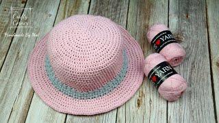 Crochet Easy Summer Bucket Hat With A Perfect Round Circle