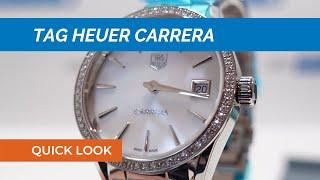 64 Diamonds! Absolutely Stunning! TAG Heuer Carrera Diamond MOP Quartz Ladies Watch WAR1315.BA0778