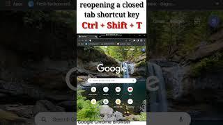 Chrome open recent close tab shortcut key  | Browser tab shortcut key | computer update gyan