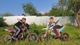 подарили крутой питбайк  топовый питбайк  Gave a cool pit bike