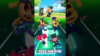 SHERIFF LABRADOR EXE vs SHERIFF PAPILLON vs DOBIE EXE X Coffin Dance Tiles Hop #shorts