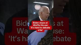 Biden stops at Waffle House: 'It's hard to debate a liar'