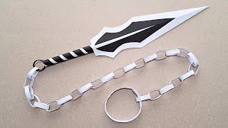 DIY - HOW TO MAKE SCORPION KUNAI FROM A4 PAPER - ( MORTAL KOMBAT )