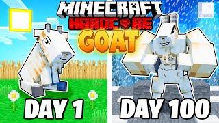 I Survived 100 Days as a GOAT in HARDCORE Minecraft!