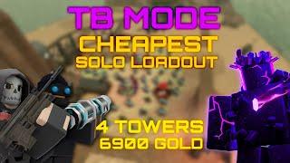 TDX x Tower Battles CHEAPEST Normal Mode Solo | 4 Towers | 6900 Gold Only | TDX | Roblox