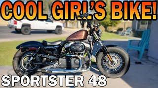 Coolest Girl's Bike? Harley Sportster 48 Ride, Review...