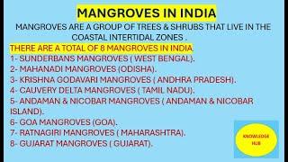 MANGROVES IN INDIA / Knowledge hub in-depth