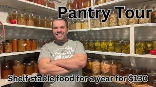 Pantry Tour /// Storing shelf stable food all winter for $130