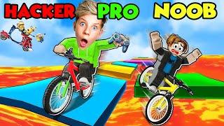 NOOB to PRO to HACKER in OBBY But You're on a BIKE  Prezley