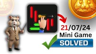 21 July - Hamster Kombat Mini Game SOLUTION - Move Market Candles And Get Keys