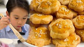 Salted Egg Cookies, Chinese New Year Cookies Recipe | 咸蛋饼干食谱 | 新年饼干