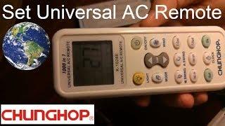 How to Set Universal Remote Control Codes with Panasonic Air Conditioner | Chunghop K-1028E