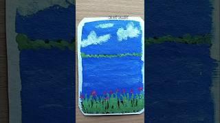 Watch This Ocean Wave Crash on paper #painting #art #shorts