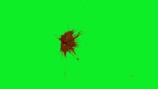 Blood Hit 05 Green Screen Animation - Green Screen Green Screen Chroma Key Effects