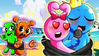 Blue & Pinki Sweet Duet But Oren Angry?! | New Rainbow Friends 3 Animation | Rainbow Crew Toons