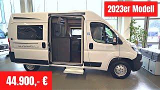 Cheapest motorhomes 2023: Pössl Summit 540 Shine panel van design camper.