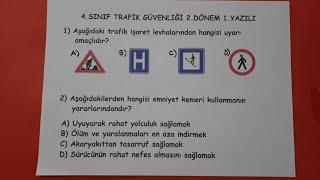 4.sınıf trafik güvenliği 2.dönem 1.yazılı @Bulbulogretmen #4sınıf #trafik #trafikdersi #school