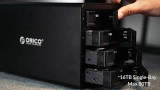 ORICO 5 Bay Hard Drive Enclosure Type C USB3.1 Gen2 (10Gbps) Support Daisy Chain