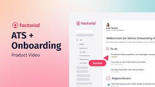 Factorial Produktvideo: ATS und Onboarding