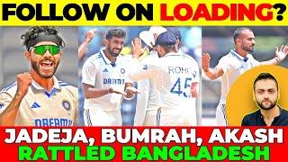 BAN 111/8 | Bumrah, Jadeja, Akashdeep RATTLED Bangladesh | India vs Bangladesh 1st Test