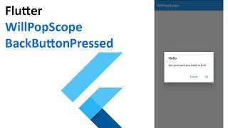 Flutter WillPopScope (BackButtonPressed) Tutorial. Hindi | Urdu