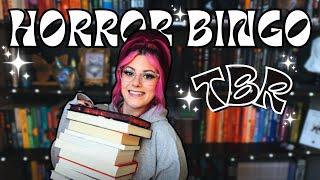 horror bingo TBR | books I want to read for a year long reading challenge 