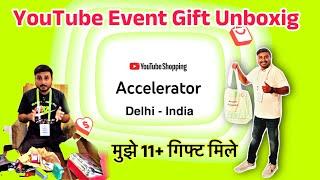 YouTube Shopping Accelerator Event Delhi Youtube से क्या मिला मुझे  Free में सब कुछ | Unboxing bag