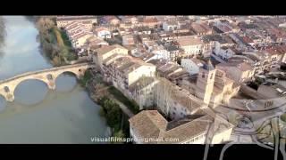 Puente la Reina a vista de Drone