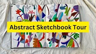 Abstract Sketchbook Tour- How I use this large sketchbook for play and exploration.