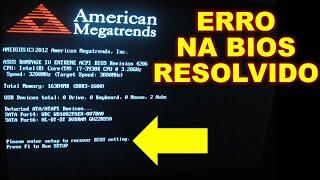 ERROR F1 IN BIOS: Please enter setup to recover bios setting 2021