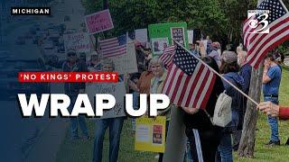 Demonstrations broke out across Michigan for 'No Kings' protest on the same day as Army Parade
