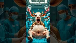 Pregnant Cow Struggles to Give Birth Kind Doctors Rush to Rescue! ️ #cow #humanity #rescue  #ai