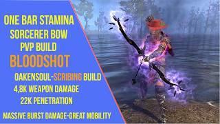 Powerful One Bar Stamina Sorcerer Bow PVP Build for ESO Gold Road - Bloodshot