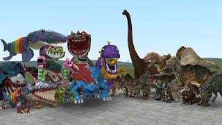 PIANOSAURUS FAMILY VS REAL DINOSAURS In Garry's Mod!