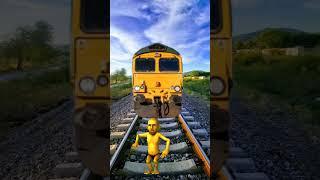 yellow 🟡 train  and yellow 🟡 dancing joker funny  VFX 🪄 magical video #shorts #viral