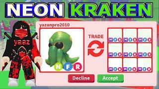 NO WAY TRADING *NEW* NEON KRAKEN  (MEGA LEGENDARIES ?!! ) IN THE NEW ADOPT ME OCEAN UPDATE! ROBLOX