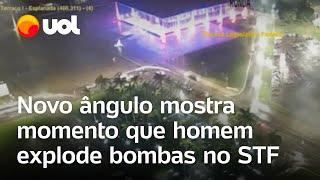 Ataque em Brasília: novo ângulo mostra momento em que homem explode bombas em frente ao STF