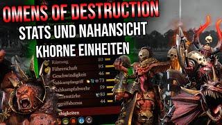 KHORNE Einheiten Stats & Nahaufnahmen | OMENS OF DESTRUCTION | Deutsch | Total War: Warhammer 3