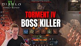 BEST Torment 4 UBER BOSS KILLER - Spiritborn Guide Vessel of Hatred Diablo 4