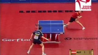 Werner Schlager vs Dimitrij Ovtcharov (2008 WTTTC)