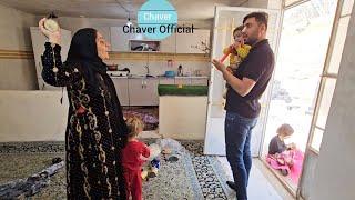 A cheating man with two wives: a quarrel with the first wife.