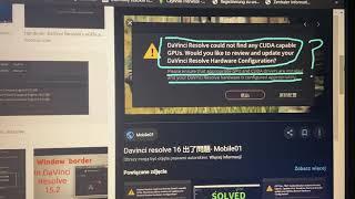 davinci resolve could not find any cuda capable gpus