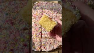 Would you try this old school cake? #oldschoolcake #cake #icingcake #sprinkles #shorts