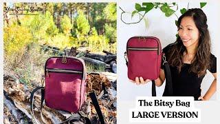 Bitsy Bag LARGE version - boxy crossbody bag - sewing project