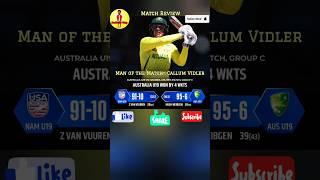 #under19worldcup #Ausvsnam #matchreview Australia vs Namibia under 19 world cup match review